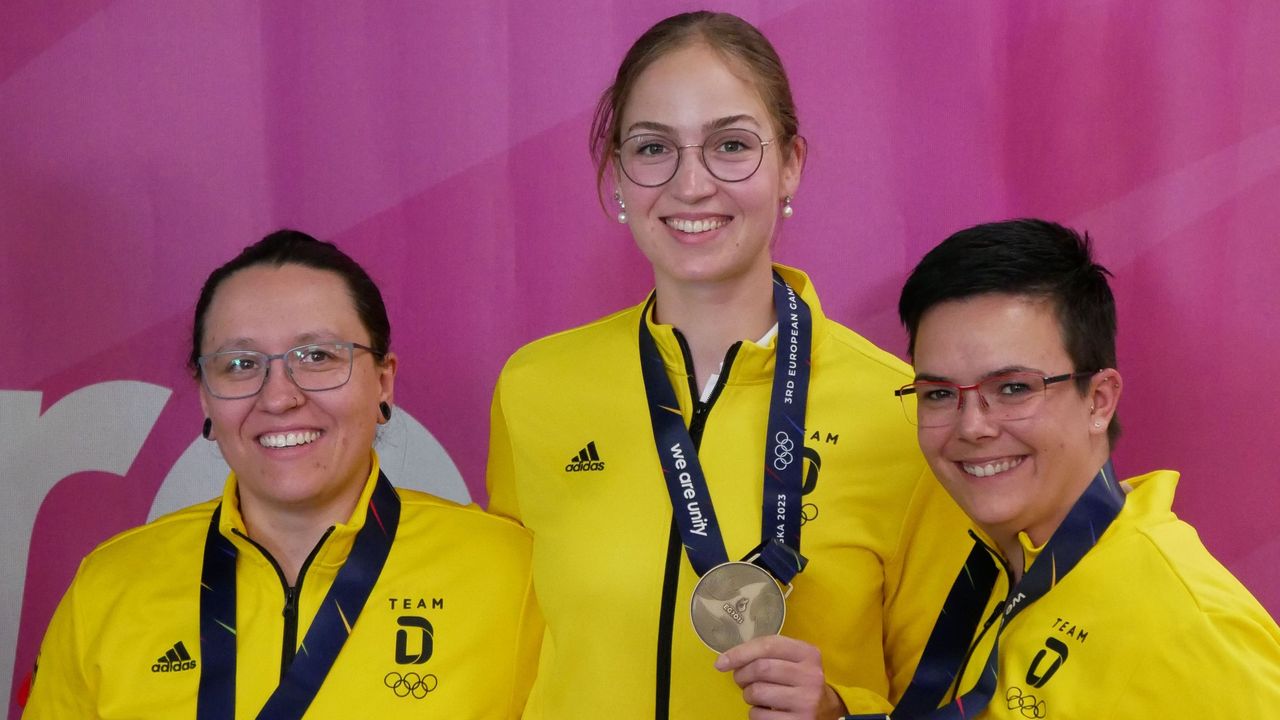 Foto: Maximilian Dallinger / Gewannen bei den European Games gemeinsam Bronze und sind in der WM-Qualifikation nun Gegner: Jolyn Beer, Anna Janßen und Lisa Müller.