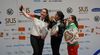 Foto: DSB / Sieger-Selfie mit Doreen Vennekamp, der Inderin Esha Singh und der Bulgarin Miroslava Mincheva.