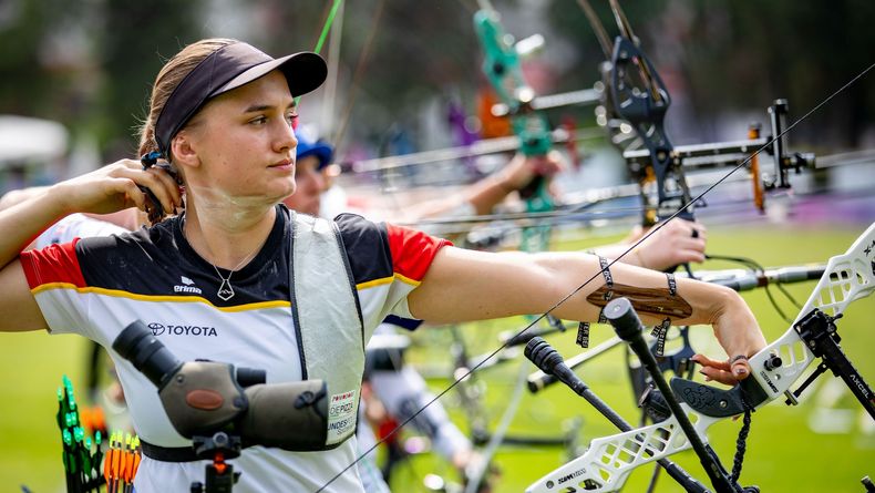 Foto: WAE / Charline Schwarz hat nach Olympia-Bronze 2021, EM-Gold 2022, WM-Gold 2023 und EM-Bronze 2024 die nächste internationale Team-Medaille sicher.