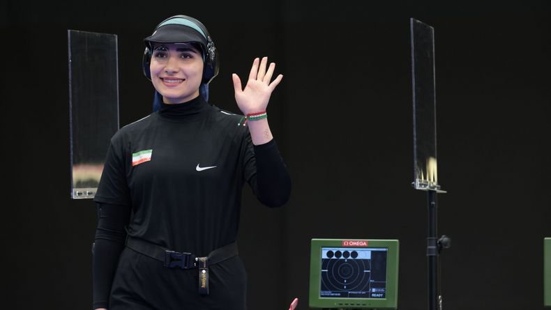 Foto: ISSF / Die Iranerin, auf dem Bild beim olympischen Finale Sportpistole in Paris 2024, schießt ihre erste Bundesligasaison und qualifizierte sich mit Pier als Zweiter im Norden für das Bundesligafinale. Foto: ISSF / Die Iranerin, auf dem Bild beim olympischen Finale Sportpistole in Paris 2024, schießt ihre erste Bundesligasaison und qualifizierte sich mit Pier als Zweiter im Norden für das Bundesligafinale.