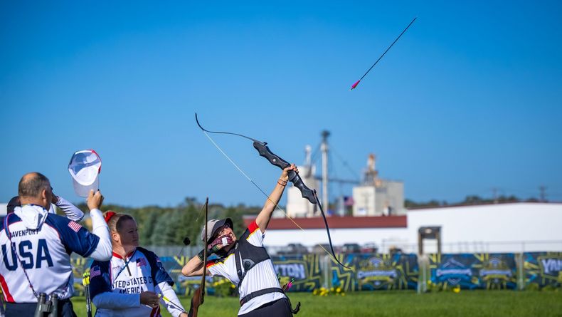 Foto: World Archery / Der letzte Pfeil zum Weltmeistertitel. Foto: World Archery / Der letzte Pfeil zum Weltmeistertitel.