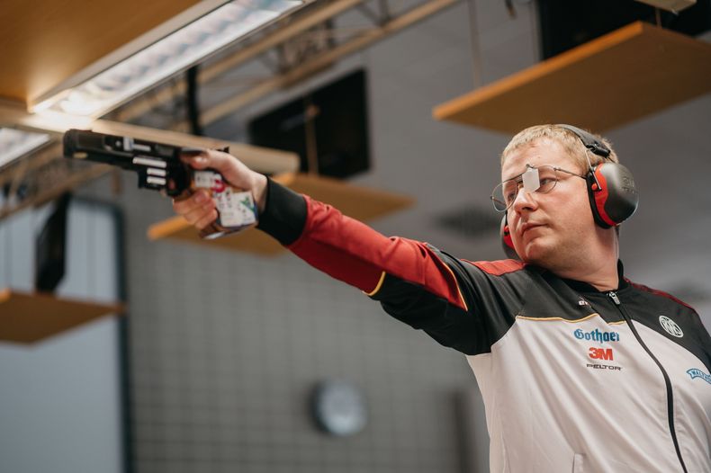 Foto: DSB / Christian Reitz bereitet sich abschließend in München auf die Olympischen Spiele vor. 