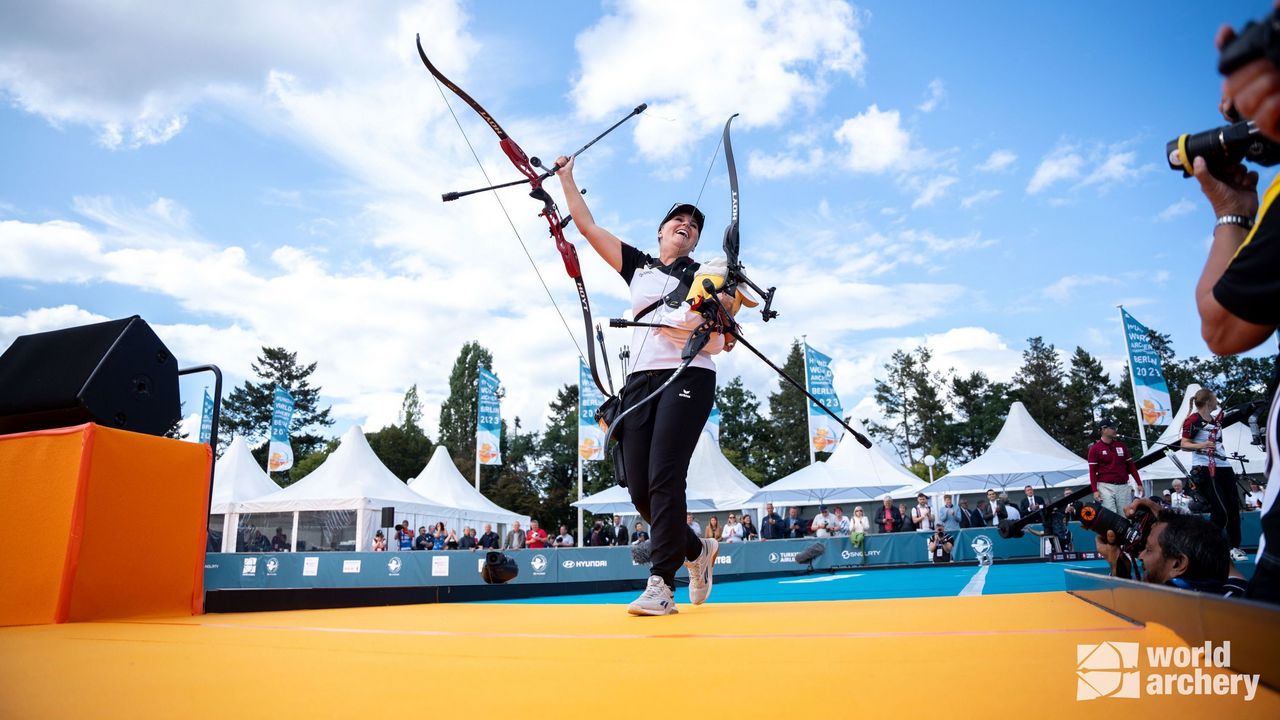 Foto: World Archery / Team-Weltmeisterin Katharina Bauer ist bei der DM in Wiesbaden am Start und natürlich Mit-Favoritin.