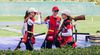 Foto: ESC / Sichtlich gute Laune beim Skeet Juniorinnen Trio Team.