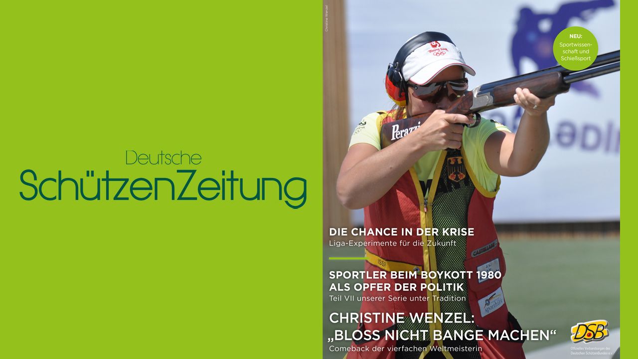 Bild: DSB / Christine Wenzel schafft es mit ihrem Comeback sofort auf die Titelseite der neuen DSZ-Ausgabe.