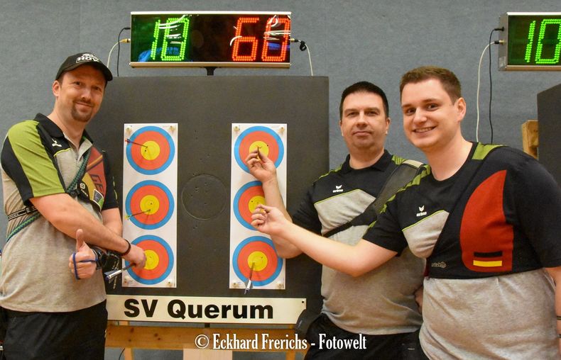 Foto: Eckhard Frerichs / Der SV Querum mit v.l. Heiko Keib, Thomas Hasenfuß und Hendric Schüttenberg will beim Bundesligafinale vorne mit dabei sein.