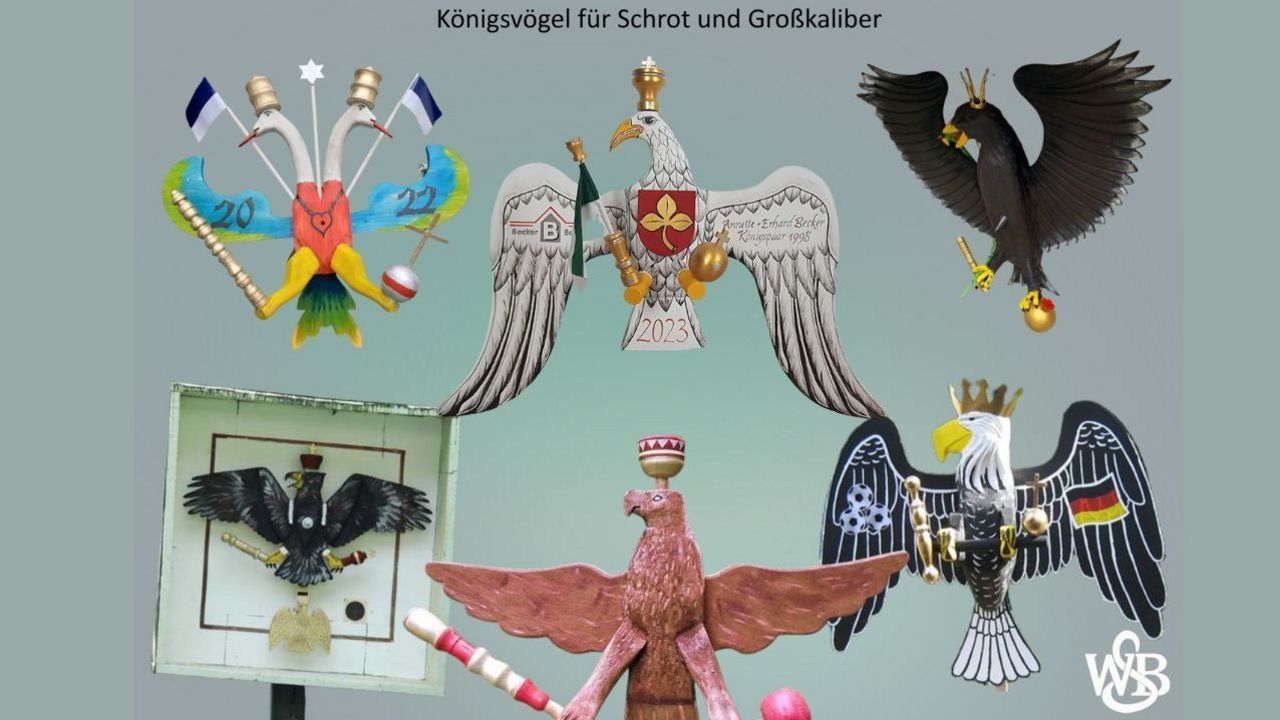 Grafik: WSB / Beispiele für Königsvögel für das Schießen mit Schrot und Großkaliber.