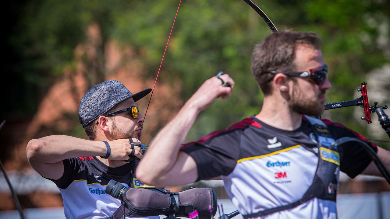 Foto: World Archery / Florian Unruh (vorne) und Maximilian Weckmüller wollen bei der EM in Antalya an die starke Form der vergangenen Auftritte anknüpfen.
