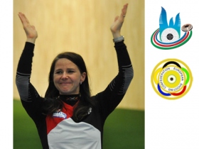 Monika Karsch gewinnt Gold mit der Sportpistole